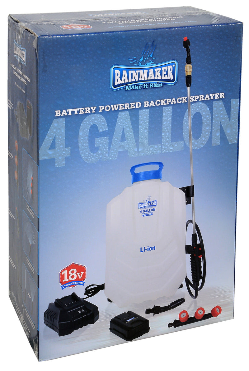Rainmaker Battery Powered 4 Gal 18V Lithium Ion Backpack Sprayer
