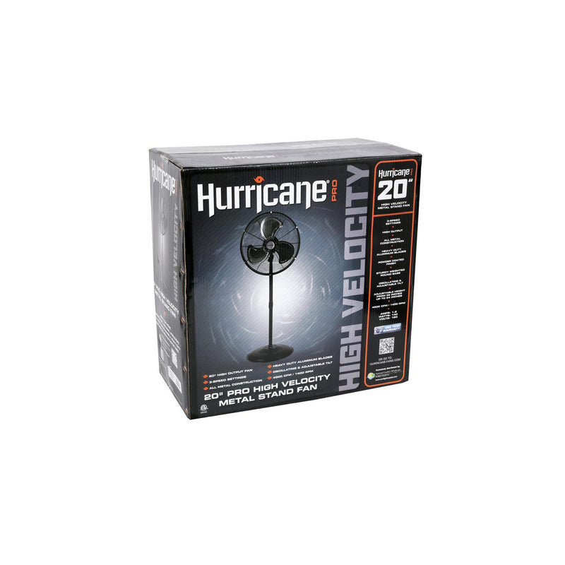 Hurricane Pro HI Velo Osc Metal Stand Fan 20in