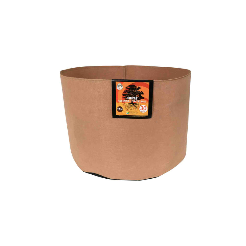 Gro Pro Essential Round Fabric Pots - Tan