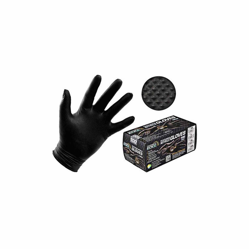 Grower's Edge Black Diamond Textured Nitrile Gloves